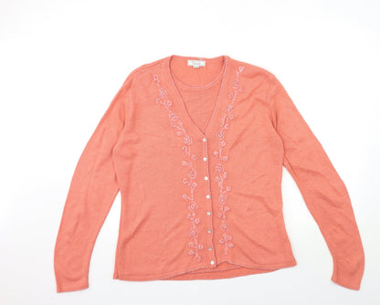 SIMPLY CLASSIC Womens Pink  Knit Pullover Jumper Size 14