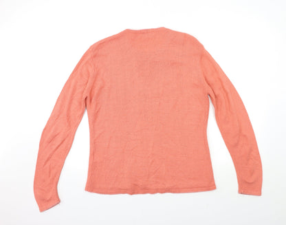 SIMPLY CLASSIC Womens Pink  Knit Pullover Jumper Size 14