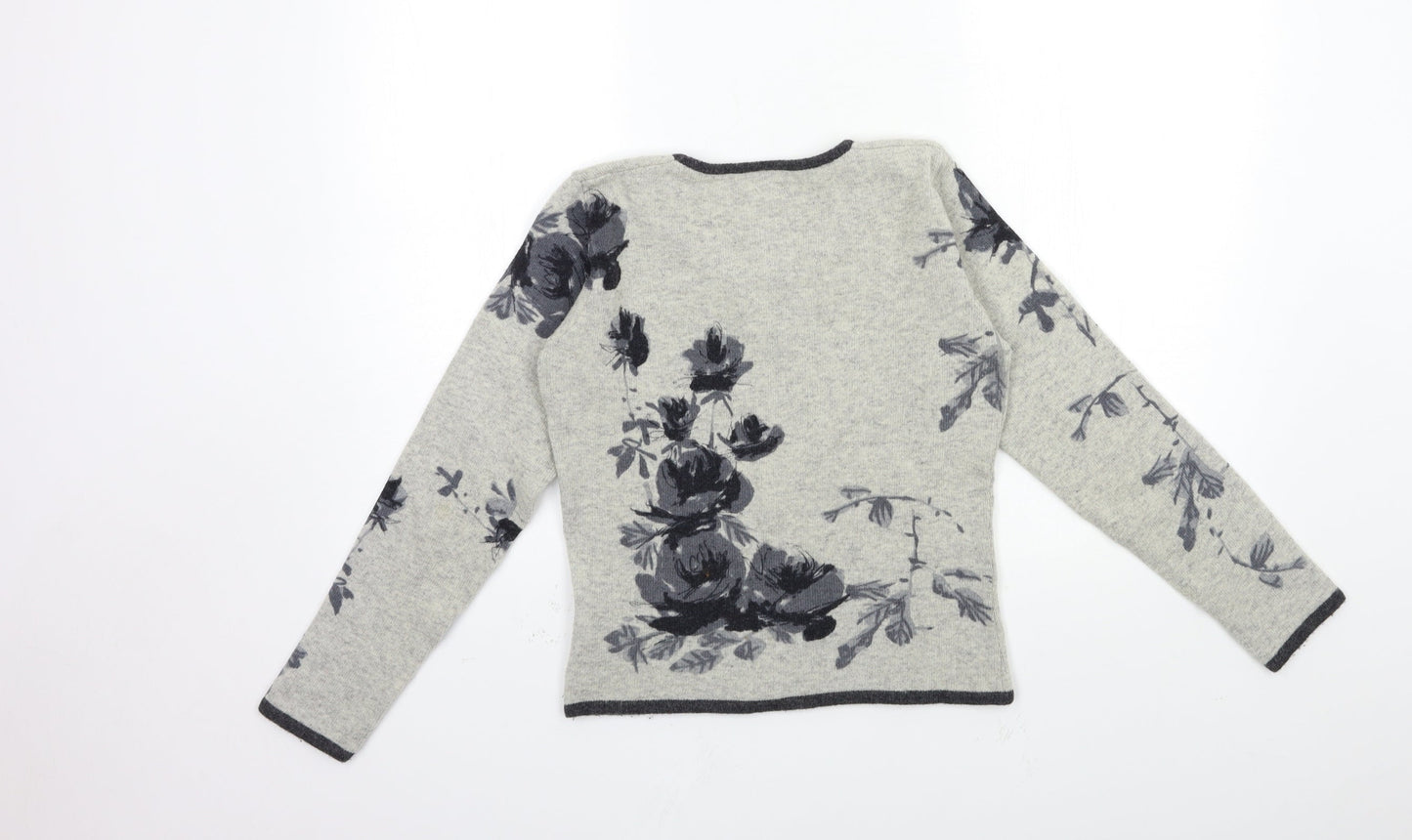 Womens UK Size 10 Preworn Grey Pullover Jumper