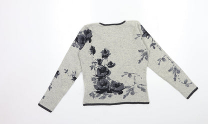 Womens UK Size 10 Preworn Grey Pullover Jumper
