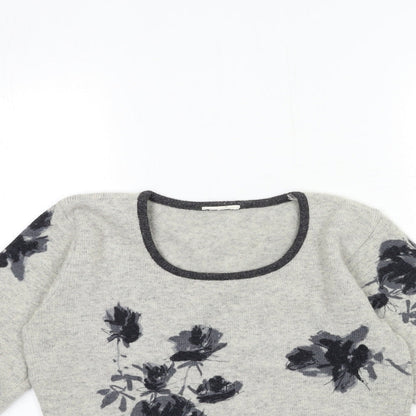 Womens UK Size 10 Preworn Grey Pullover Jumper