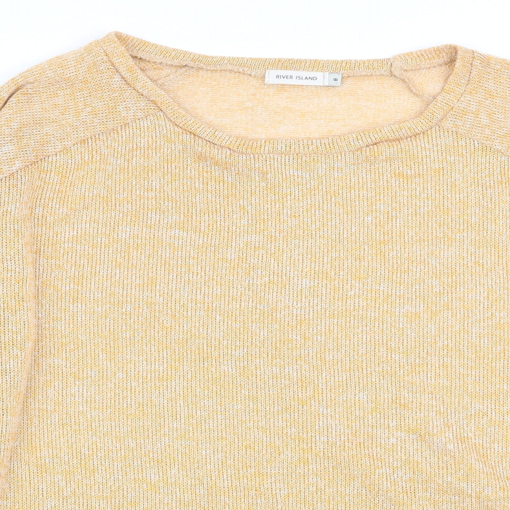 Womens UK Size 8 Warehouse Yellow Pullover Jumper