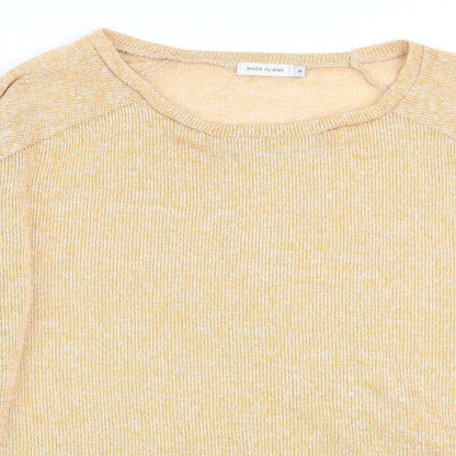 Womens UK Size 8 Warehouse Yellow Pullover Jumper
