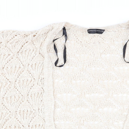 Womens UK Size M Dorothy Perkins Beige Cardigan Jumper