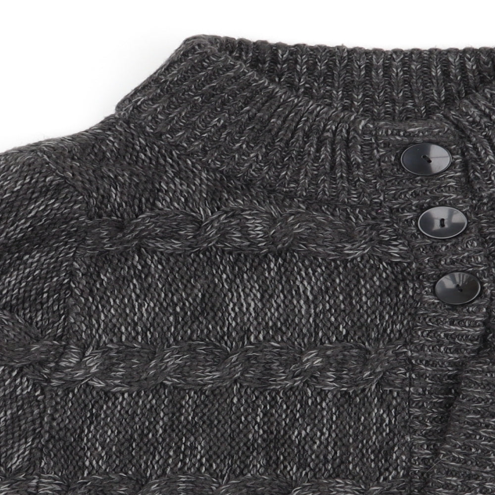 Womens UK Size 16 South Grey Cardigan Jumper