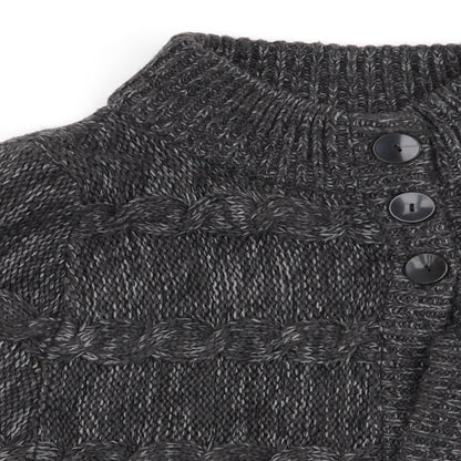 Womens UK Size 16 South Grey Cardigan Jumper