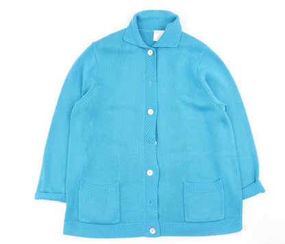 Womens UK Size 16 Classics Blue Cardigan Jumper