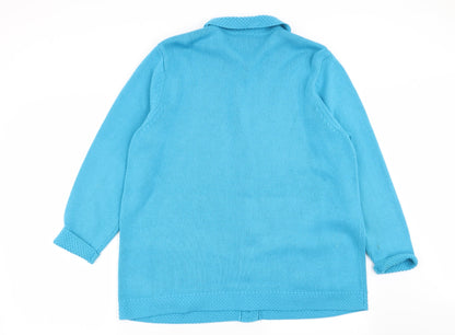 Womens UK Size 16 Classics Blue Cardigan Jumper
