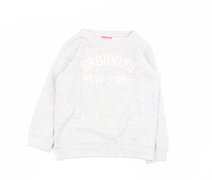 NEXT Girls Grey   Pullover Jumper Size 8 Years