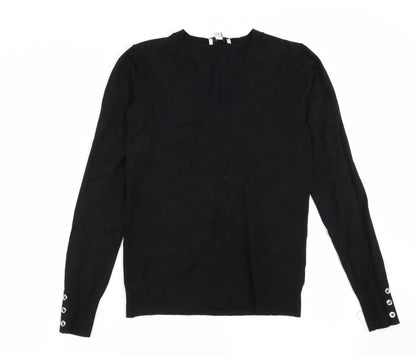 Womens UK Size 6 Warehouse Black Pullover Jumper