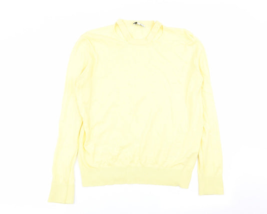 Womens UK Size 10 Warehouse Yellow Pullover Jumper