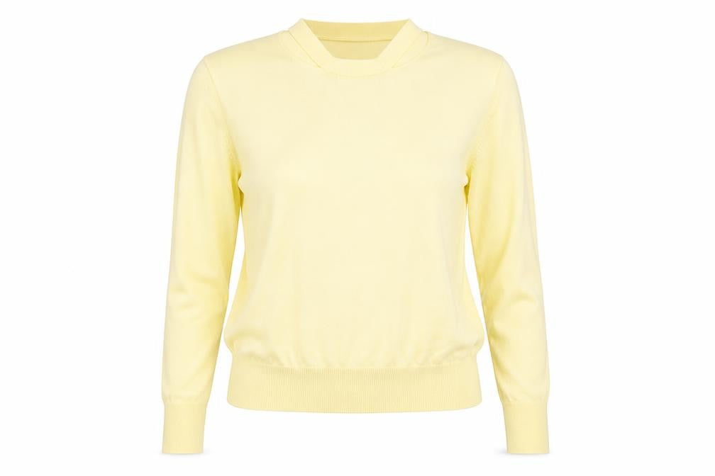 Womens UK Size 10 Warehouse Yellow Pullover Jumper
