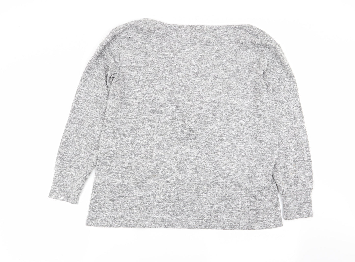 Womens UK Size M Papaya Grey Pullover Jumper