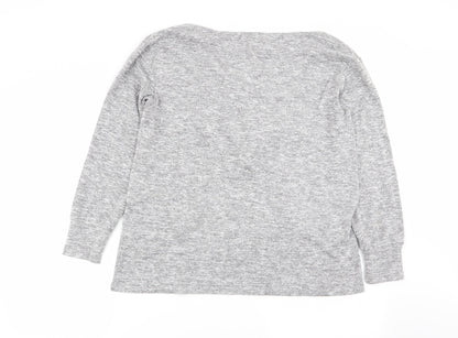 Womens UK Size M Papaya Grey Pullover Jumper