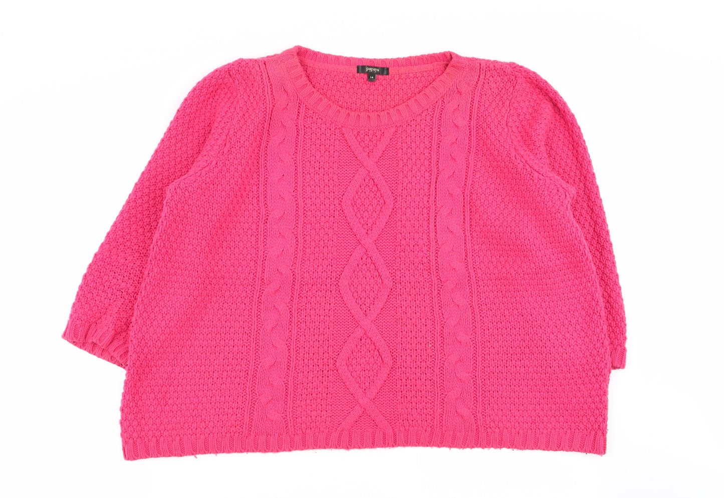 Womens UK Size 14 Papaya Red Pullover Jumper