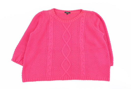 Womens UK Size 14 Papaya Red Pullover Jumper