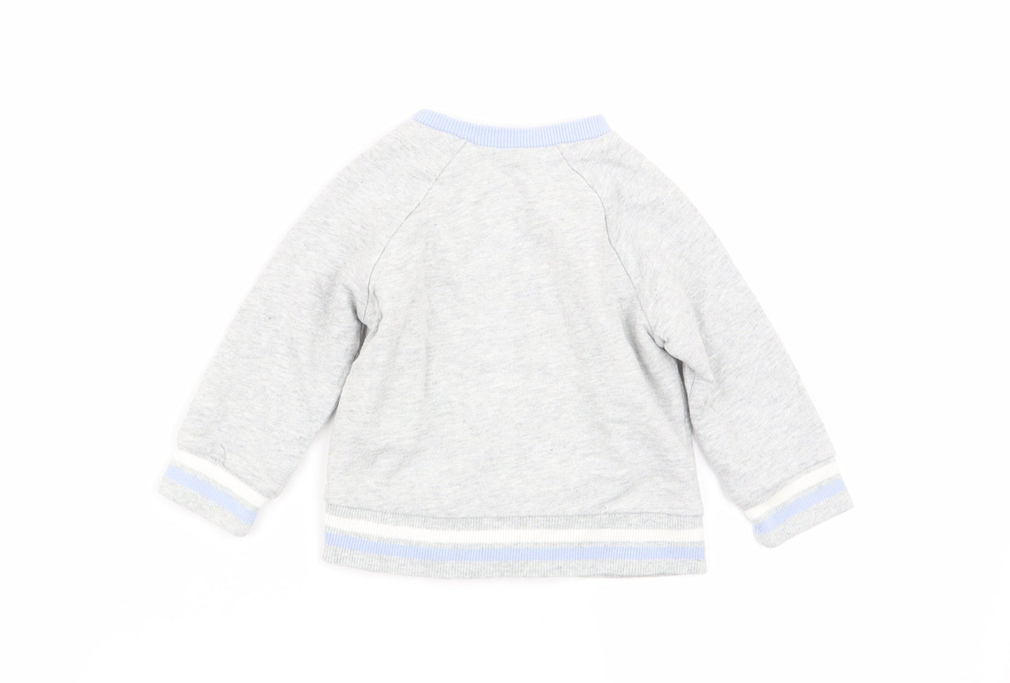 Mini Club Girls Grey Animal Print  Pullover Jumper Size 3-6 Months  - button up