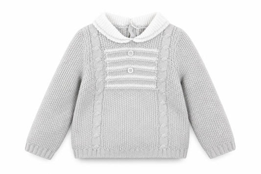 Bonjour Bebe Girls Grey   Pullover Jumper Size 0-3 Months