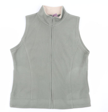 Womens UK Size 14 EWM Green Full Zip Jumper