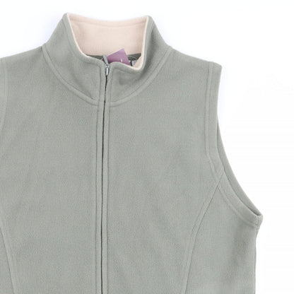 Womens UK Size 14 EWM Green Full Zip Jumper