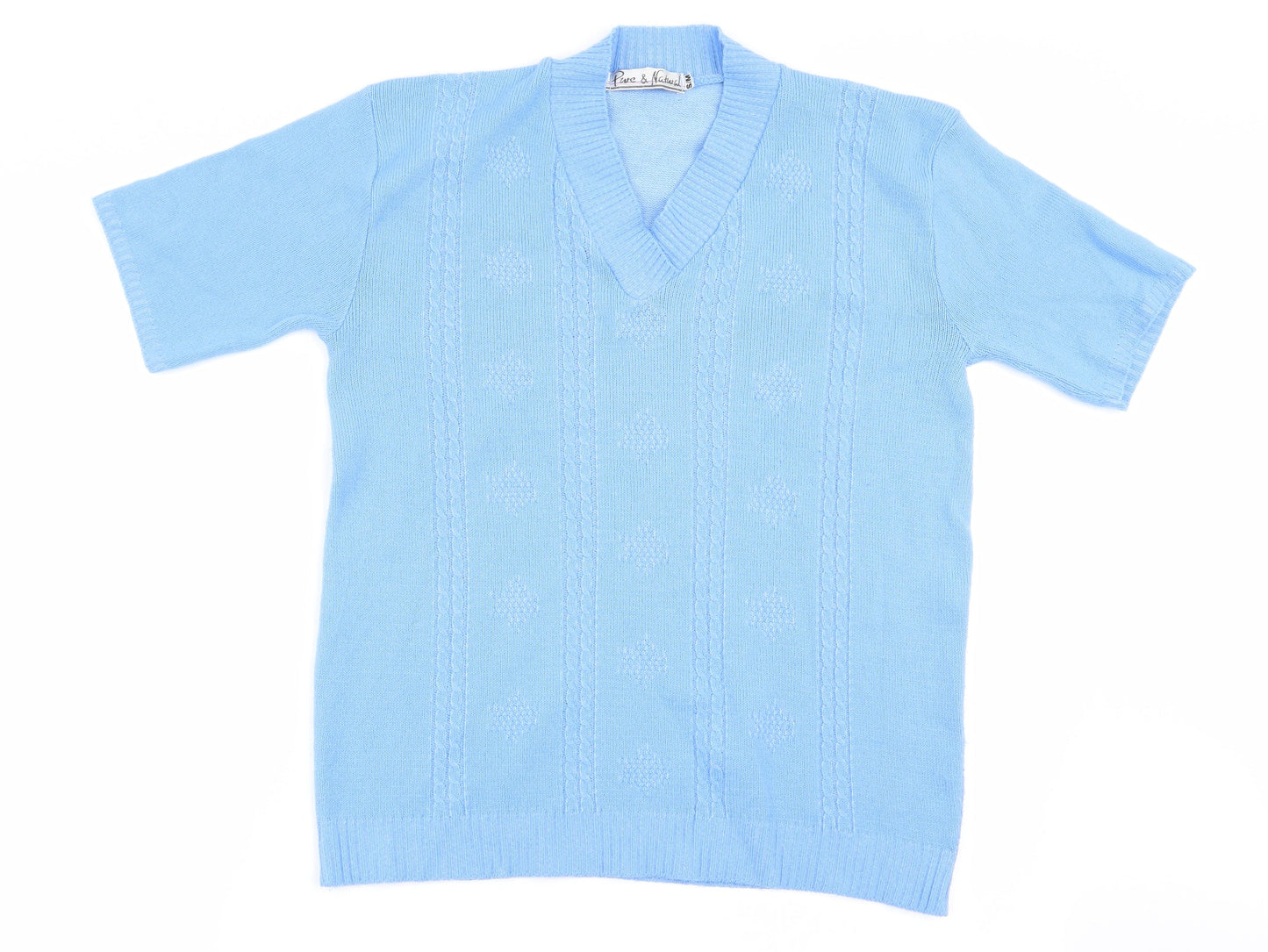 Womens UK Size S pure&natural Blue Pullover Jumper