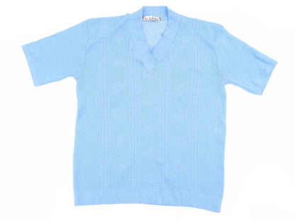 Womens UK Size S pure&natural Blue Pullover Jumper