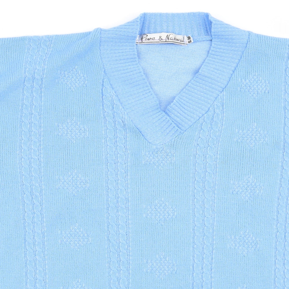 Womens UK Size S pure&natural Blue Pullover Jumper