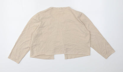 Womens UK Size M Preworn Beige Cardigan Jumper