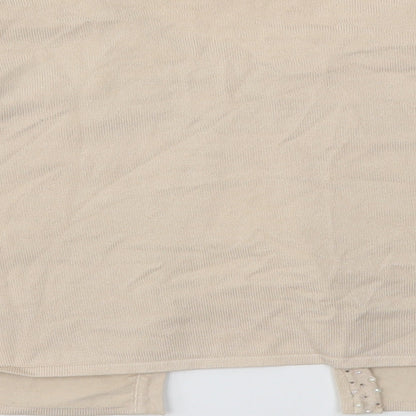 Womens UK Size M Preworn Beige Cardigan Jumper