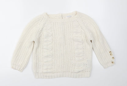 Womens UK Size S Zara Ivory Pullover Jumper