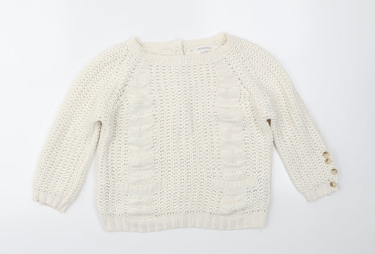 Womens UK Size S Zara Ivory Pullover Jumper