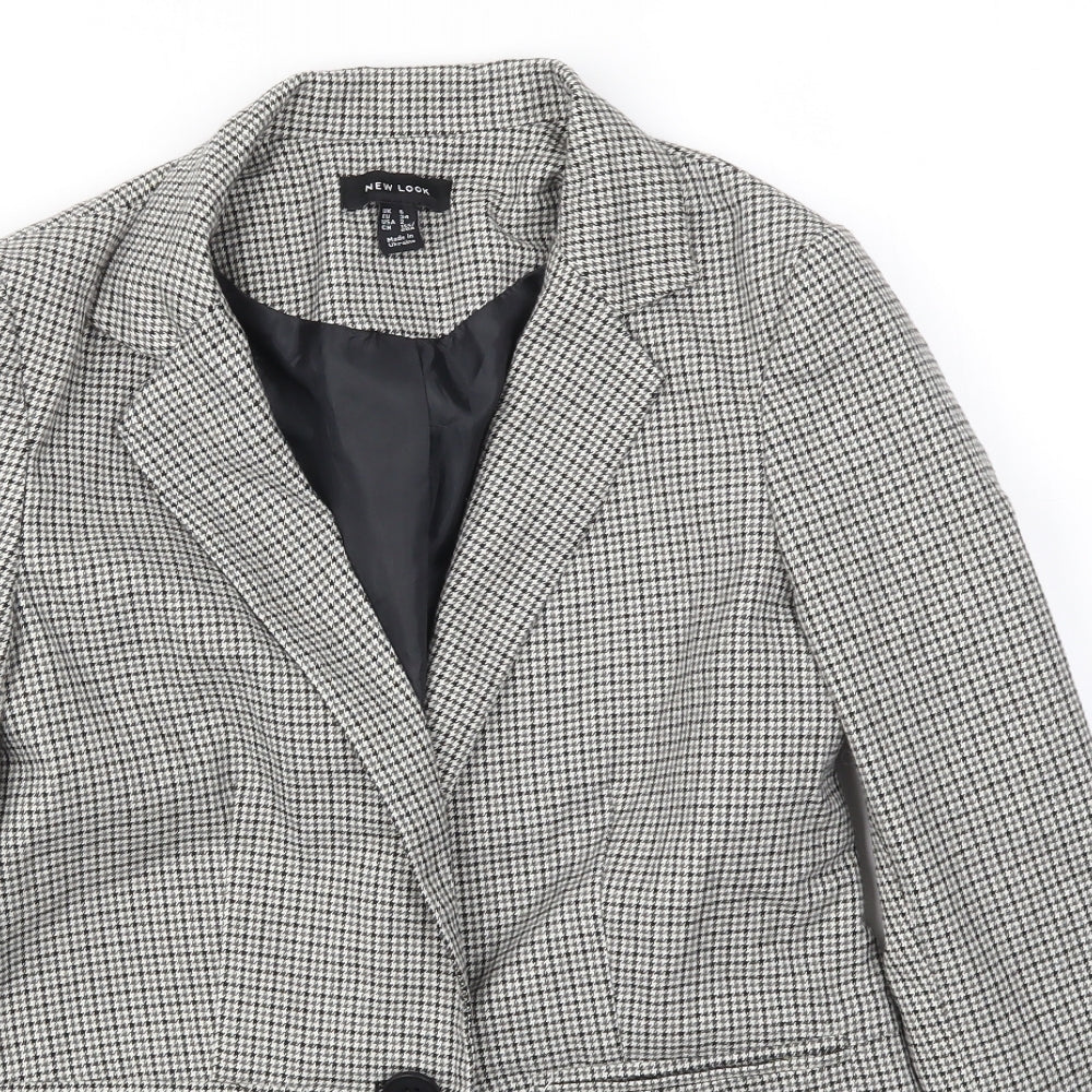 New Look Womens Multicoloured Geometric  Jacket Blazer Size 6