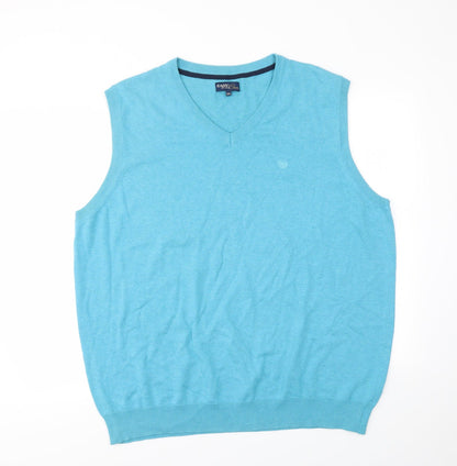 Mens UK Size 2XL Matalan Blue Vest Sweatshirt