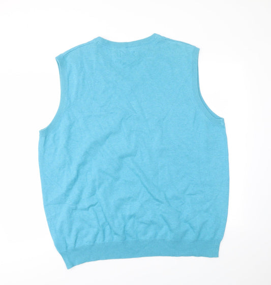 Mens UK Size 2XL Matalan Blue Vest Sweatshirt