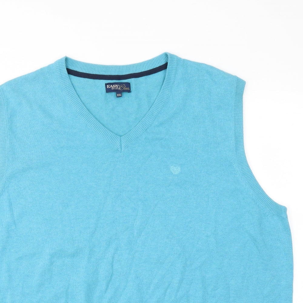 Mens UK Size 2XL Matalan Blue Vest Sweatshirt