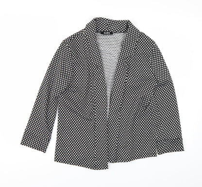 George Womens Black Polka Dot  Jacket Blazer Size 10