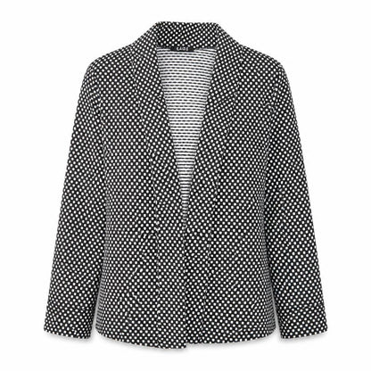 Front view of George women’s black polka dot jacket blazer, size UK 10