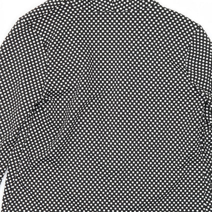 George Womens Black Polka Dot  Jacket Blazer Size 10