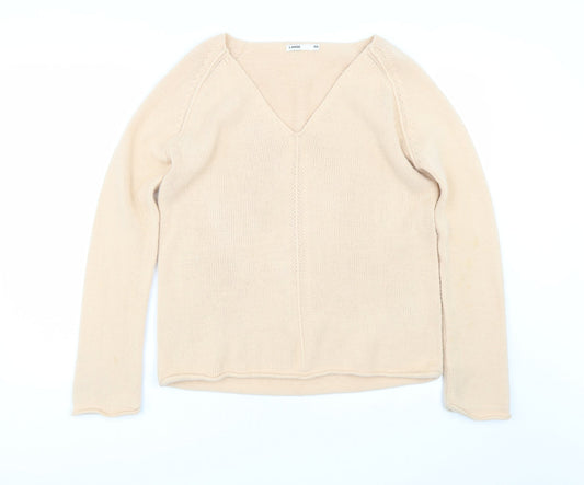 Womens UK Size L EA Beige Pullover Jumper