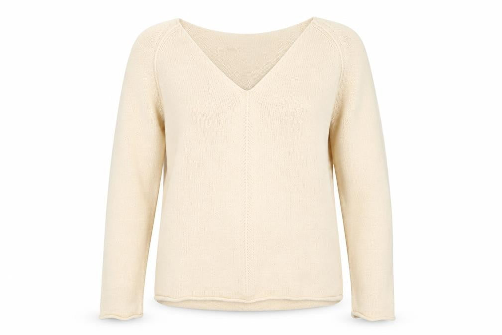 Womens UK Size L EA Beige Pullover Jumper