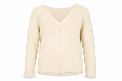 Womens UK Size L EA Beige Pullover Jumper