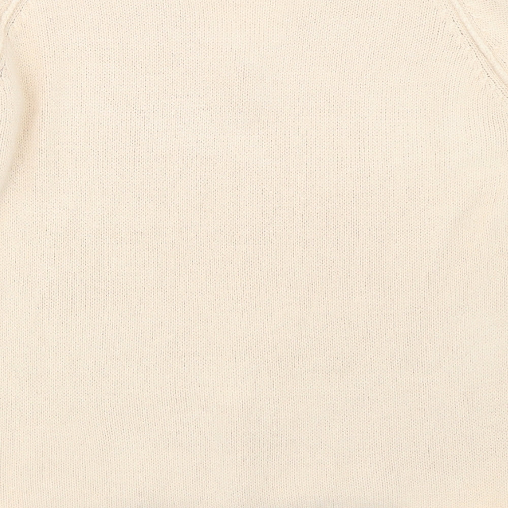 Womens UK Size L EA Beige Pullover Jumper