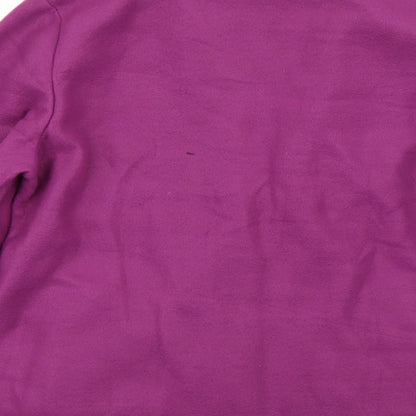anne de lancay Womens Purple Floral  Full Zip Sweatshirt Size L