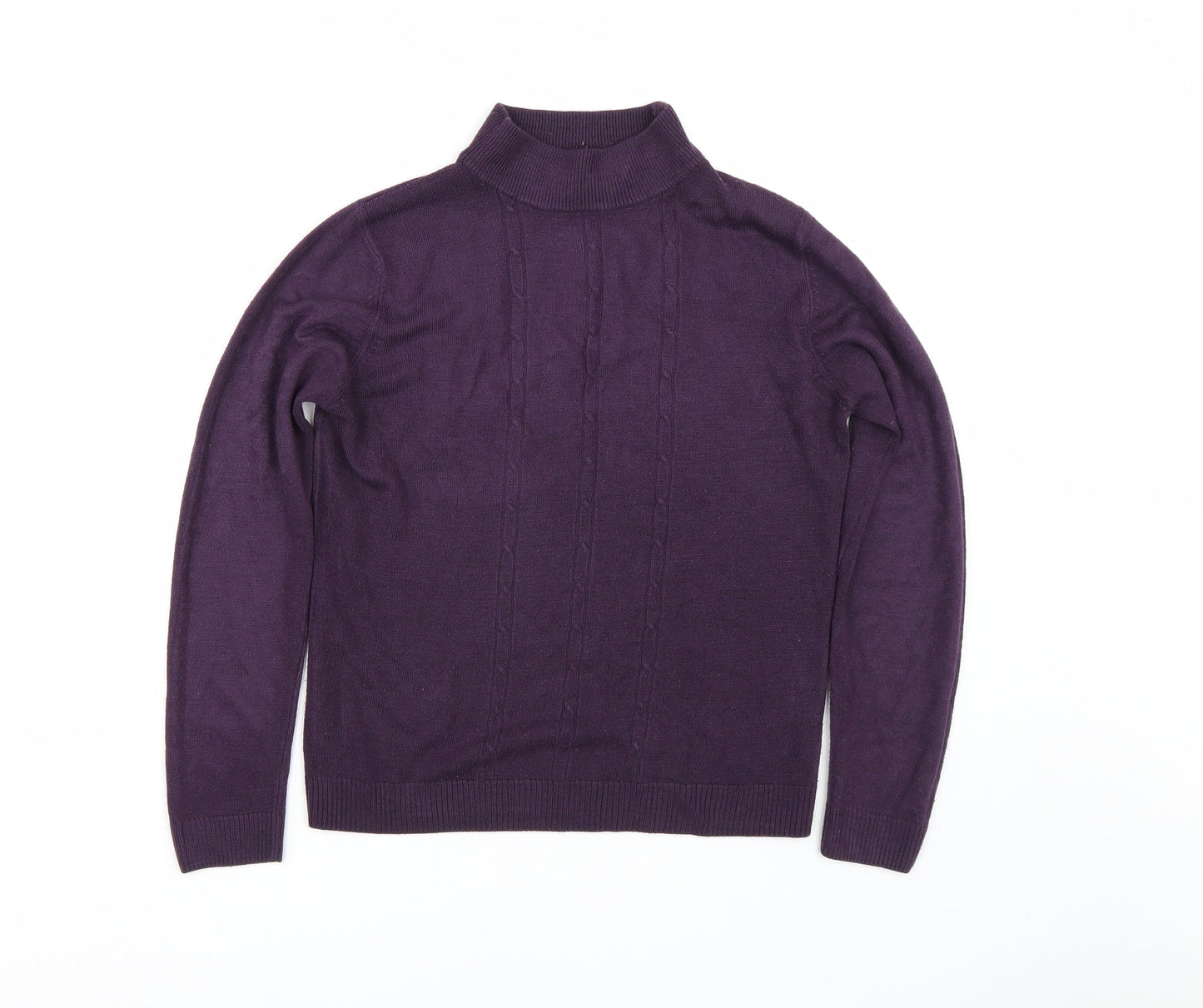 Womens UK Size 10 Pure & Natural Purple Pullover Jumper