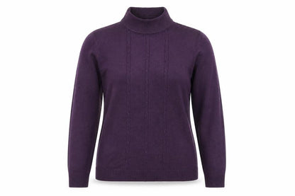 Womens UK Size 10 Pure & Natural Purple Pullover Jumper
