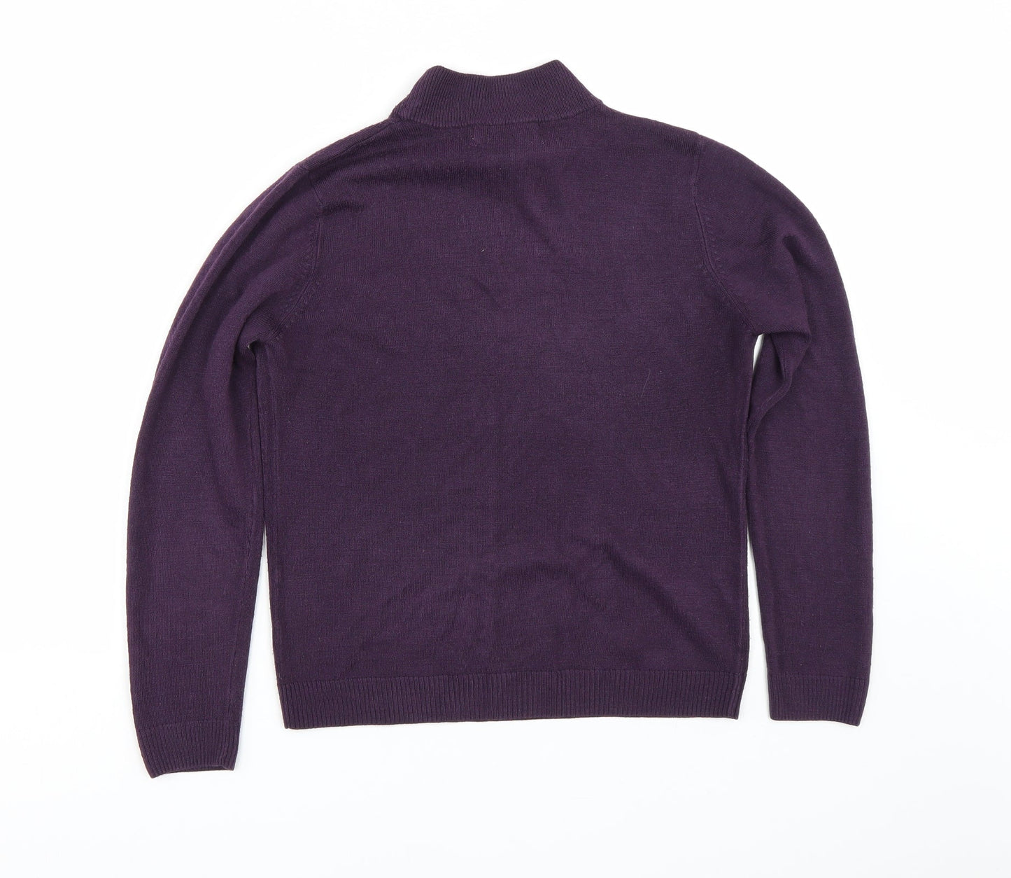 Womens UK Size 10 Pure & Natural Purple Pullover Jumper