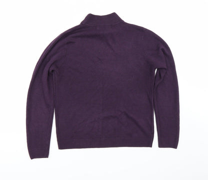 Womens UK Size 10 Pure & Natural Purple Pullover Jumper