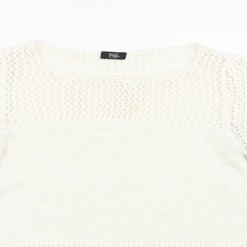F&F Womens Beige   Pullover Jumper Size 12