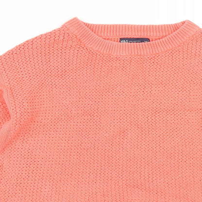 Womens UK Size S M&S Pink Pullover Jumper