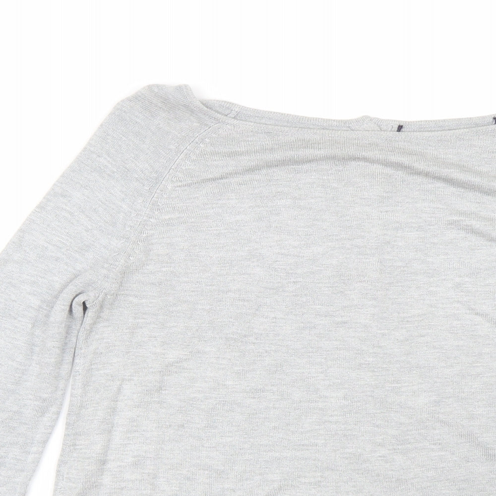 Womens UK Size 6 M&S Grey Cardigan Jumper